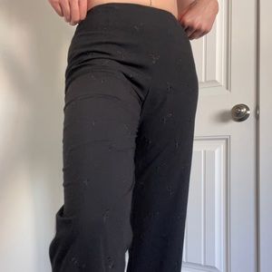 beautiful black straight leg trousers